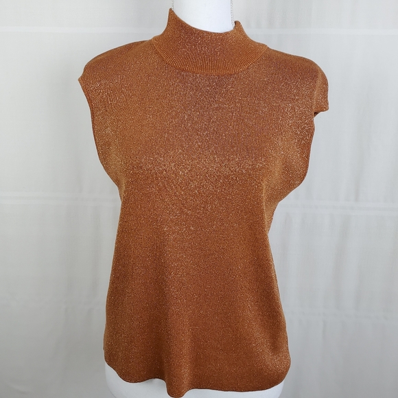 Coldwater Creek Tops - Coldwater Creek mock turtleneck sleeveless shell L